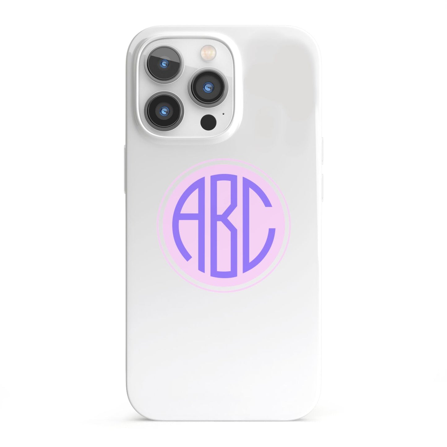 Personalised Monogram Initials Custom Clear iPhone 13 Pro Full Wrap 3D Snap Case