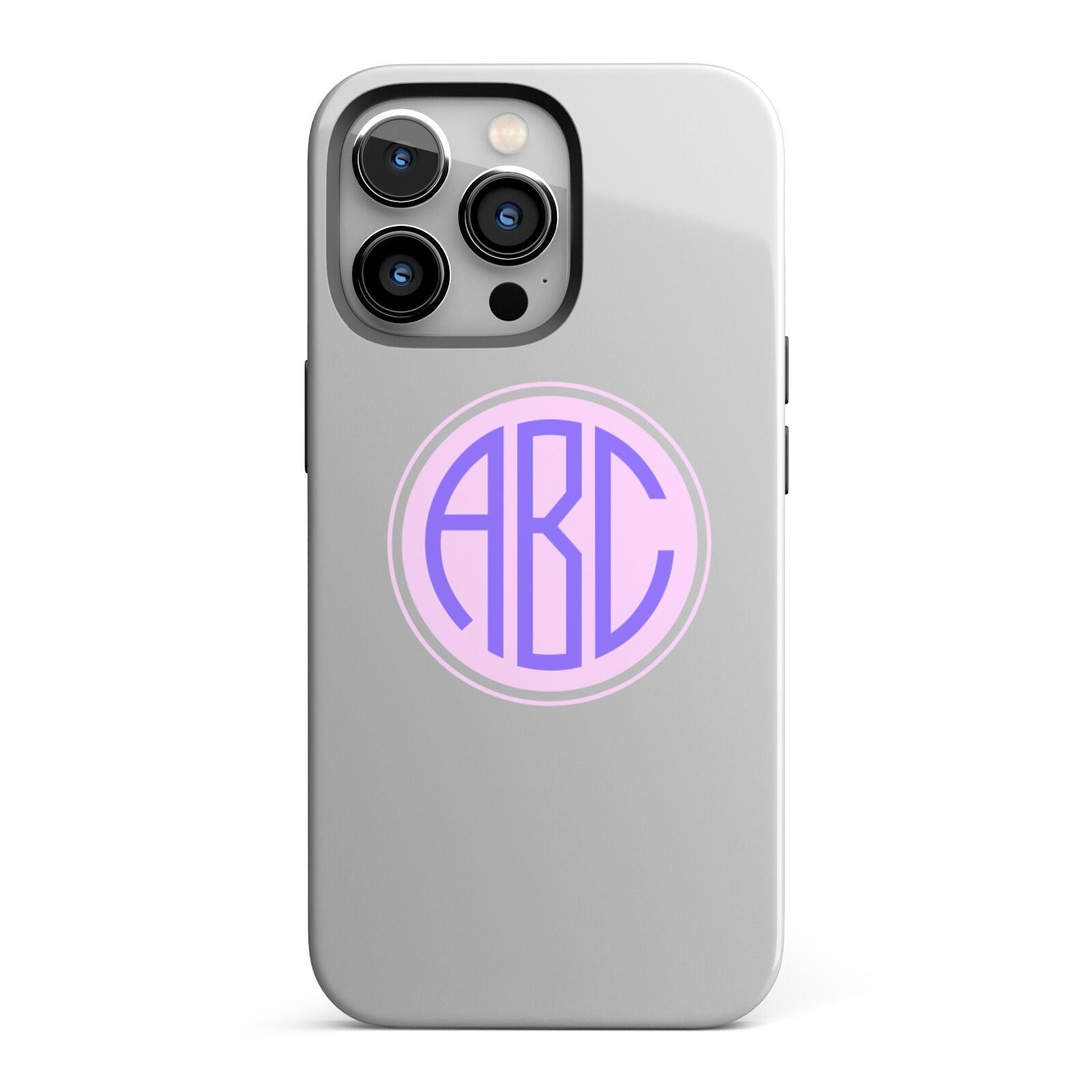 Personalised Monogram Initials Custom Clear iPhone 13 Pro Full Wrap 3D Tough Case