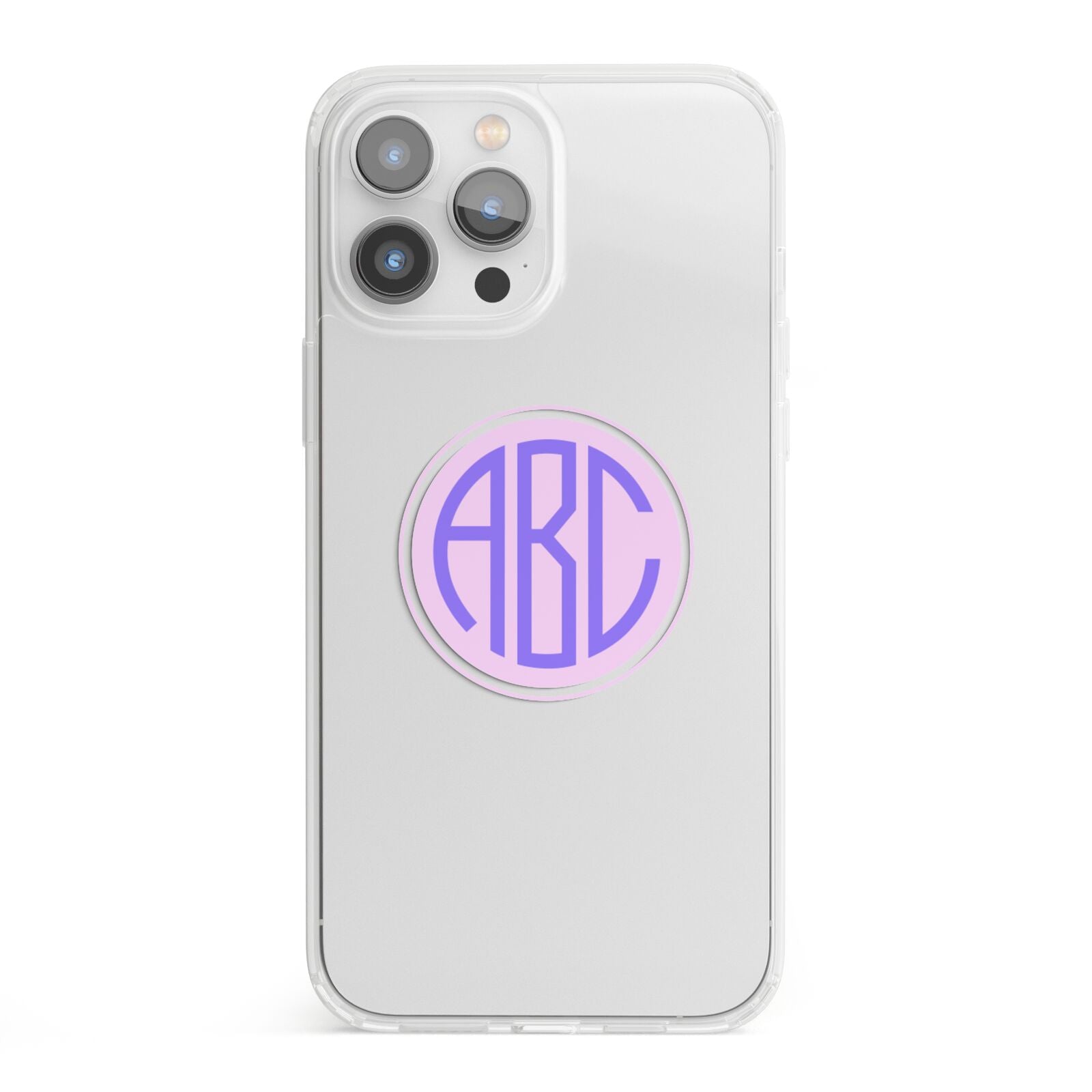 Personalised Monogram Initials Custom Clear iPhone 13 Pro Max Clear Bumper Case