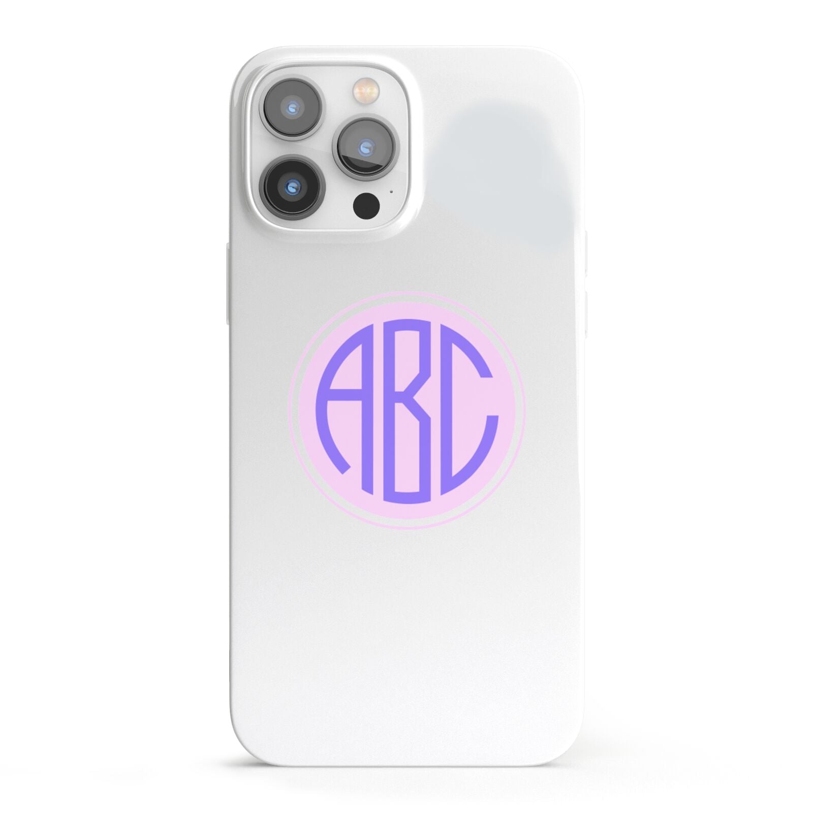 Personalised Monogram Initials Custom Clear iPhone 13 Pro Max Full Wrap 3D Snap Case