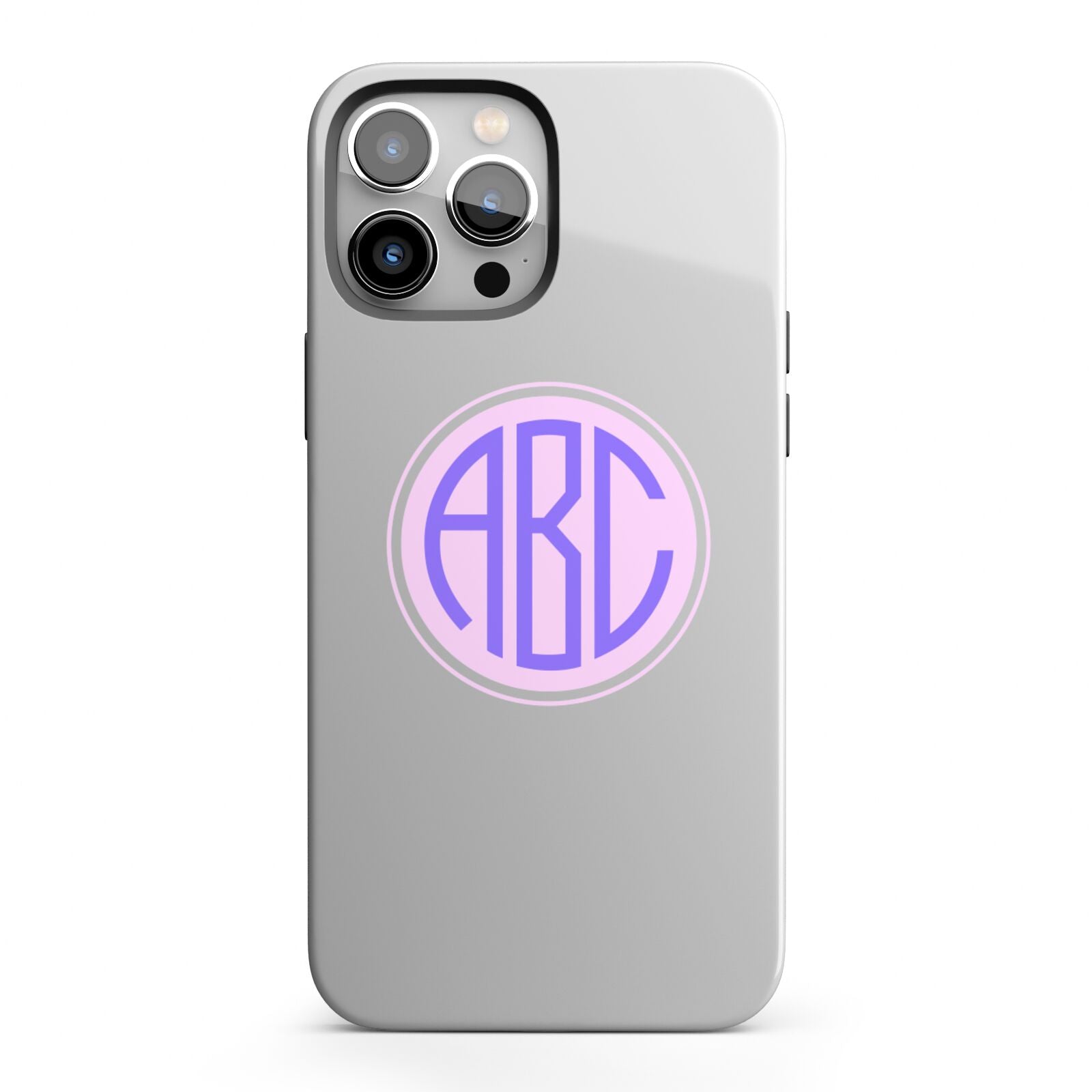 Personalised Monogram Initials Custom Clear iPhone 13 Pro Max Full Wrap 3D Tough Case