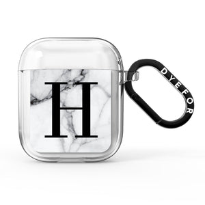 Personalised Monogram Marble Initial AirPods Case