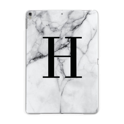 Personalised Monogram Marble Initial Apple iPad Silver Case