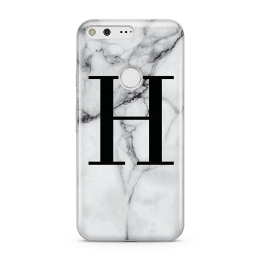 Personalised Monogram Marble Initial Google Pixel Case