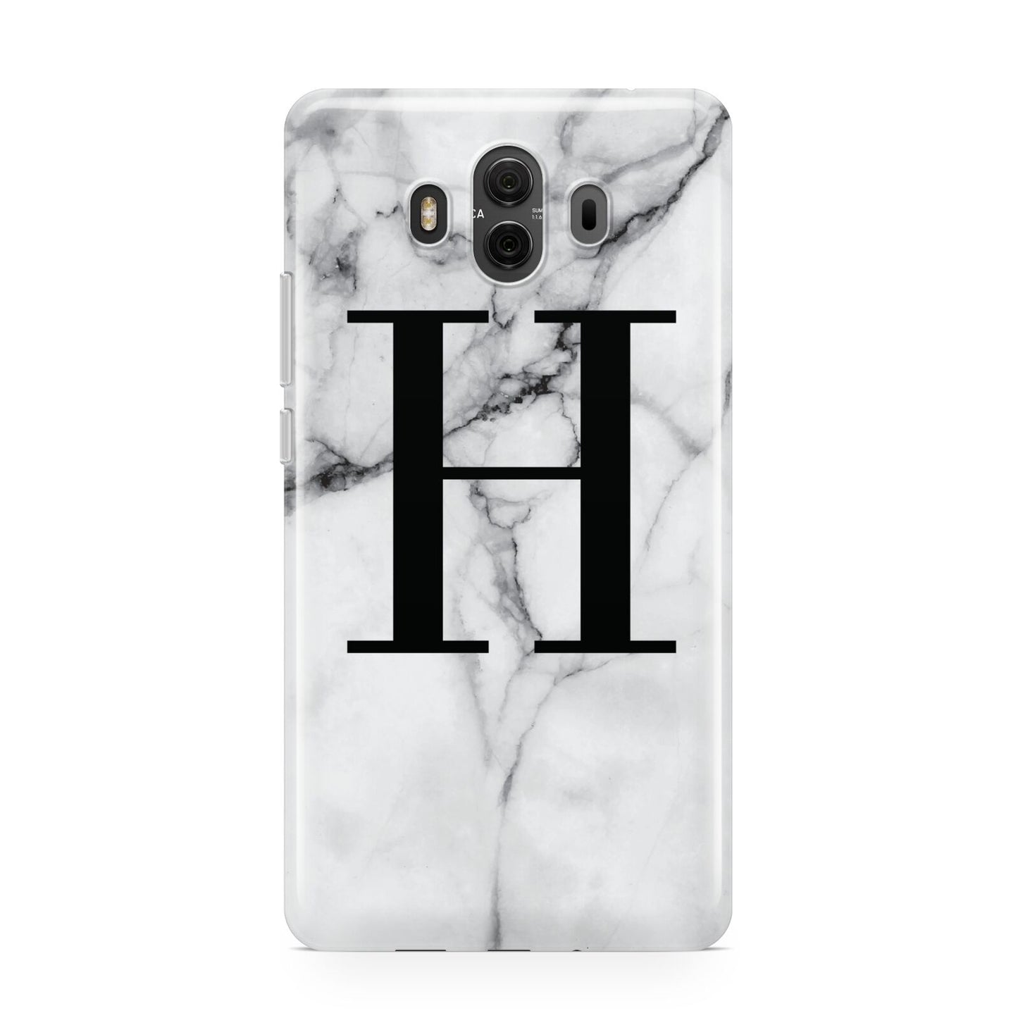 Personalised Monogram Marble Initial Huawei Mate 10 Protective Phone Case