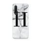 Personalised Monogram Marble Initial Huawei Nova 6 Phone Case