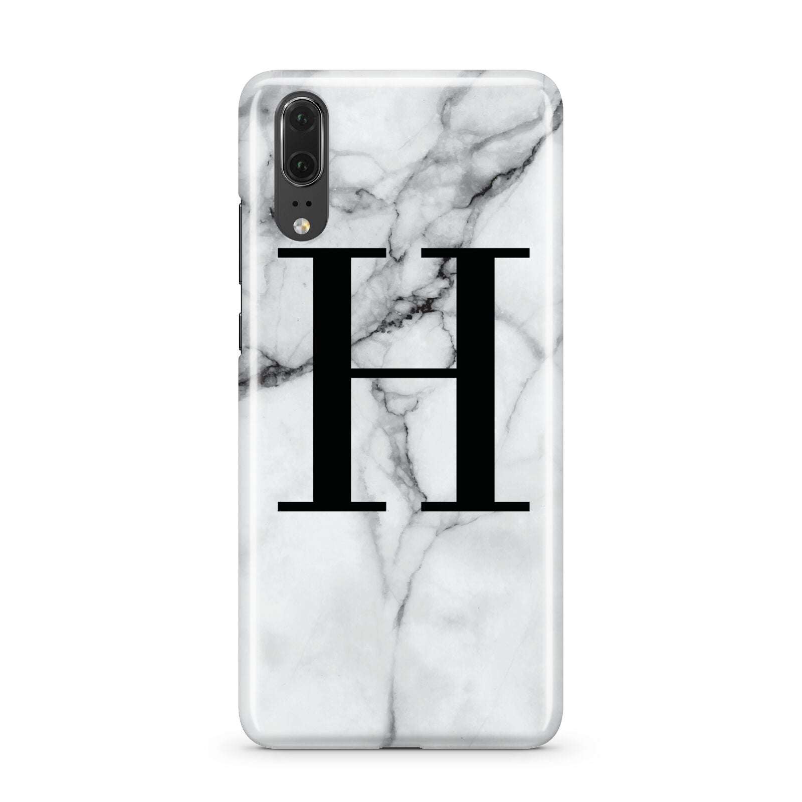 Personalised Monogram Marble Initial Huawei P20 Phone Case