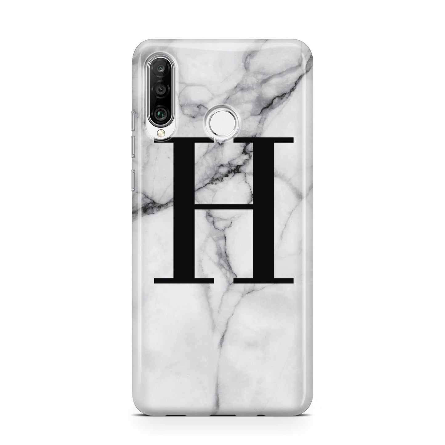 Personalised Monogram Marble Initial Huawei P30 Lite Phone Case