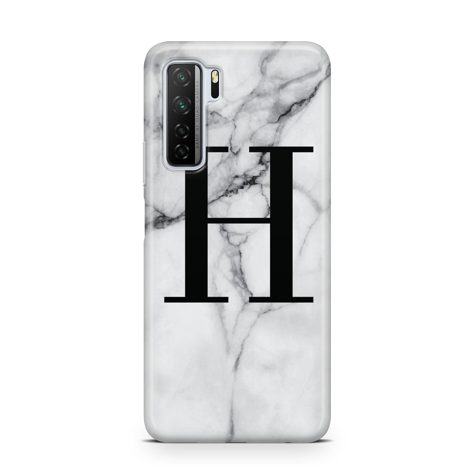 Personalised Monogram Marble Initial Huawei P40 Lite 5G Phone Case
