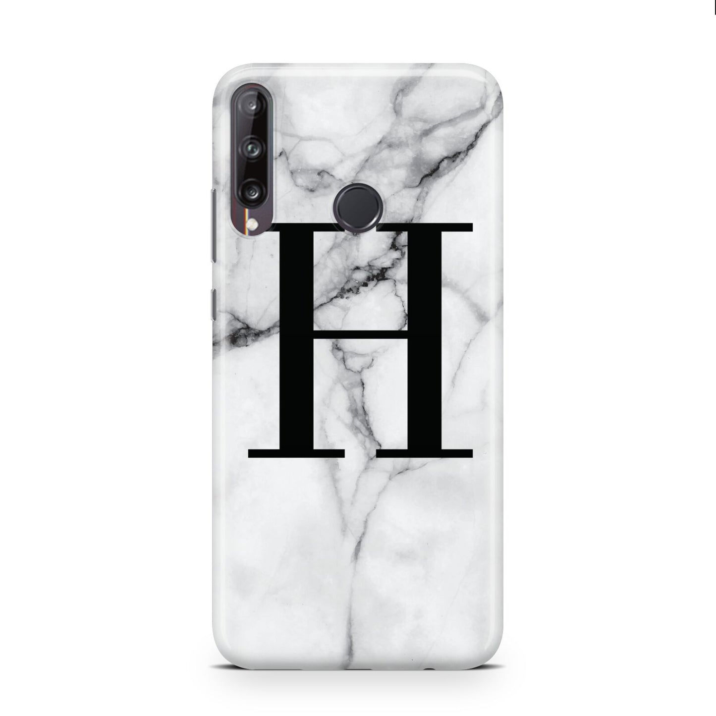 Personalised Monogram Marble Initial Huawei P40 Lite E Phone Case