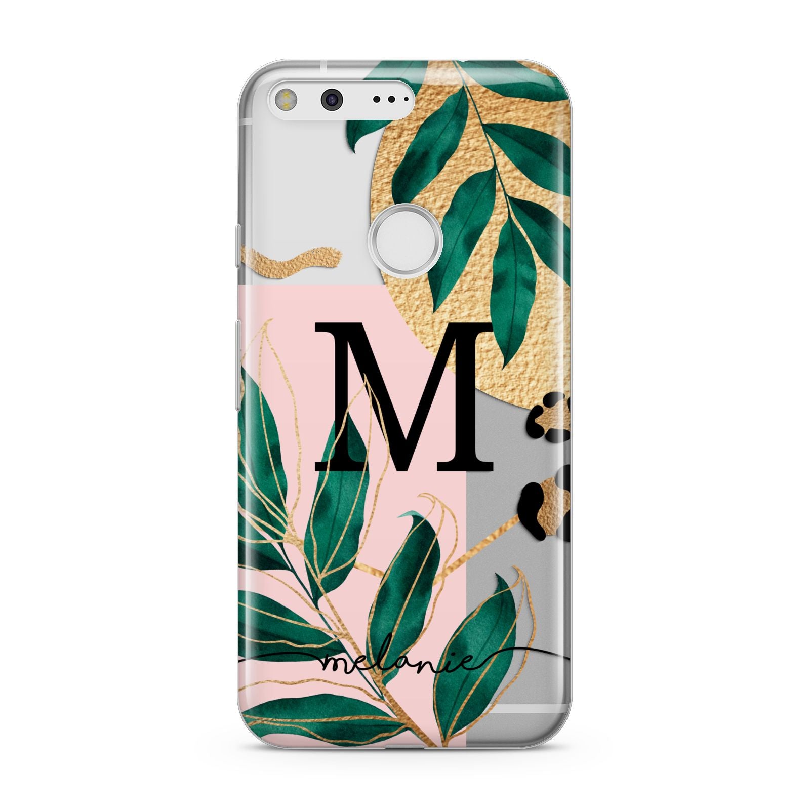 Personalised Monogram Tropical Google Pixel Case