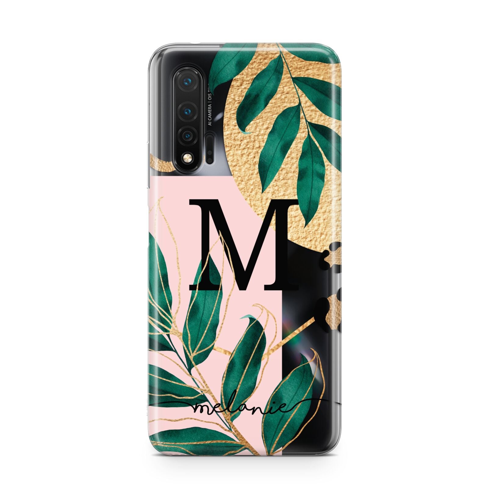 Personalised Monogram Tropical Huawei Nova 6 Phone Case