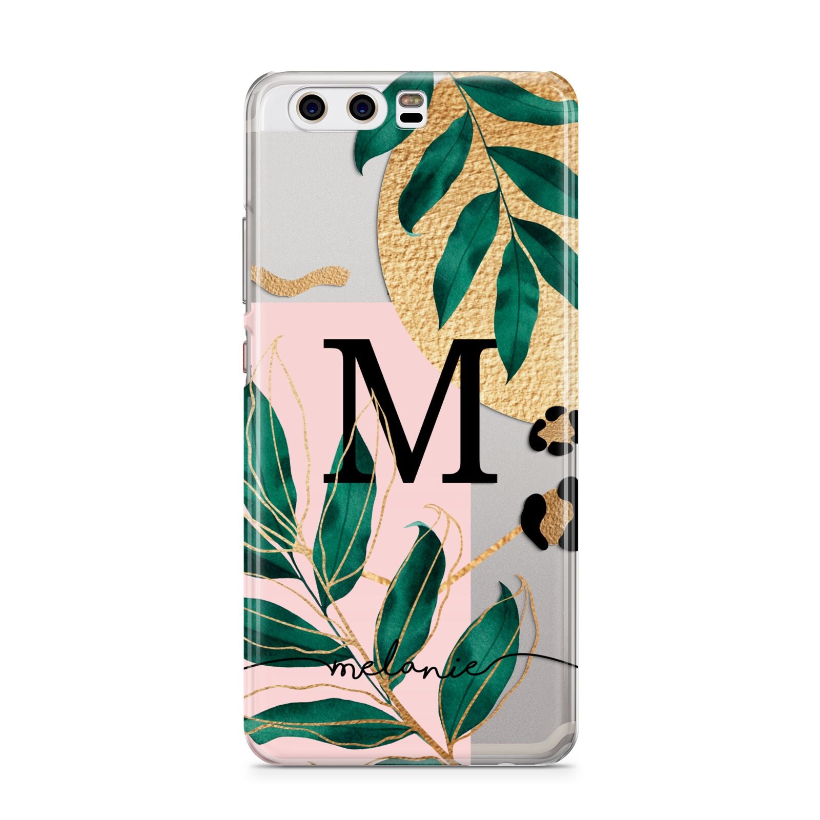 Personalised Monogram Tropical Huawei P10 Phone Case