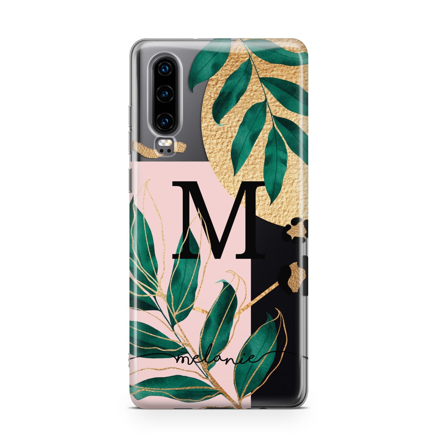 Personalised Monogram Tropical Huawei P30 Phone Case