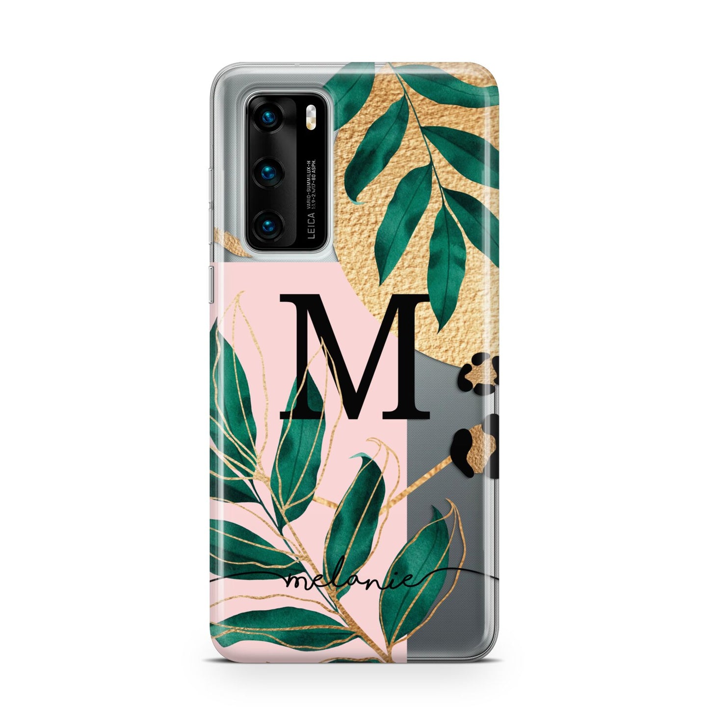 Personalised Monogram Tropical Huawei P40 Phone Case