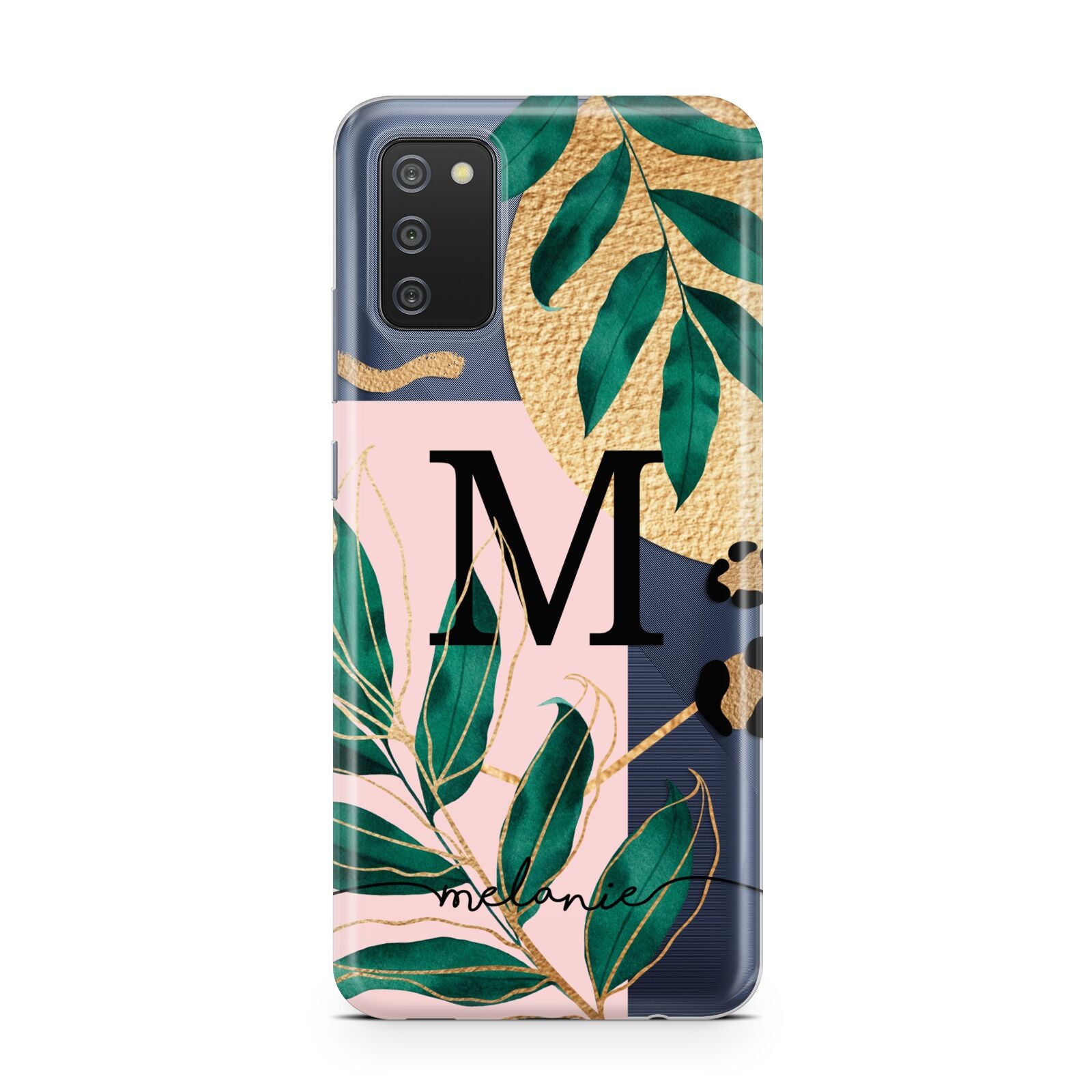 Personalised Monogram Tropical Samsung A02s Case