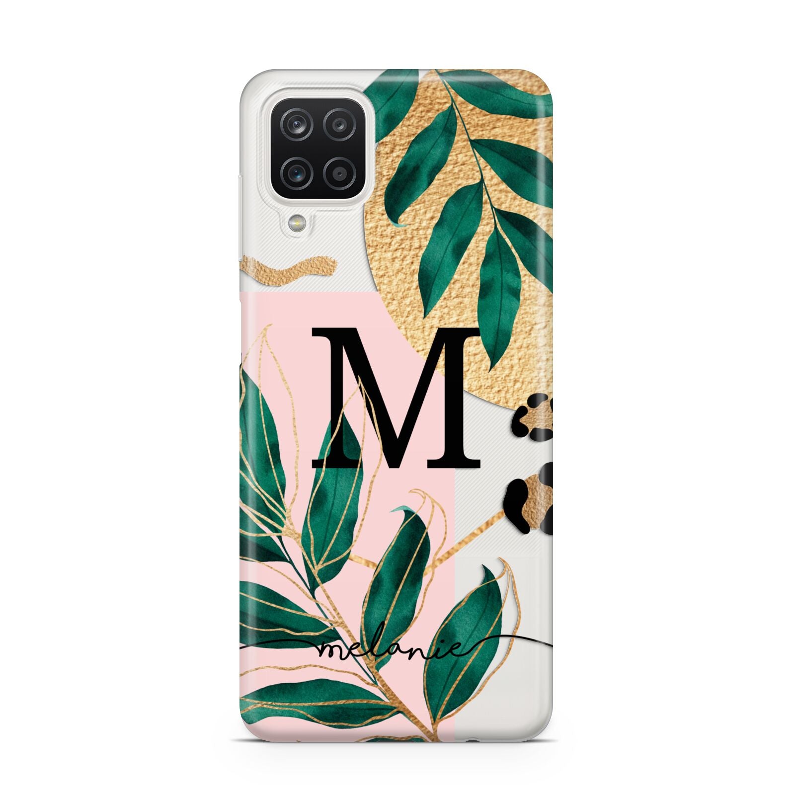 Personalised Monogram Tropical Samsung A12 Case