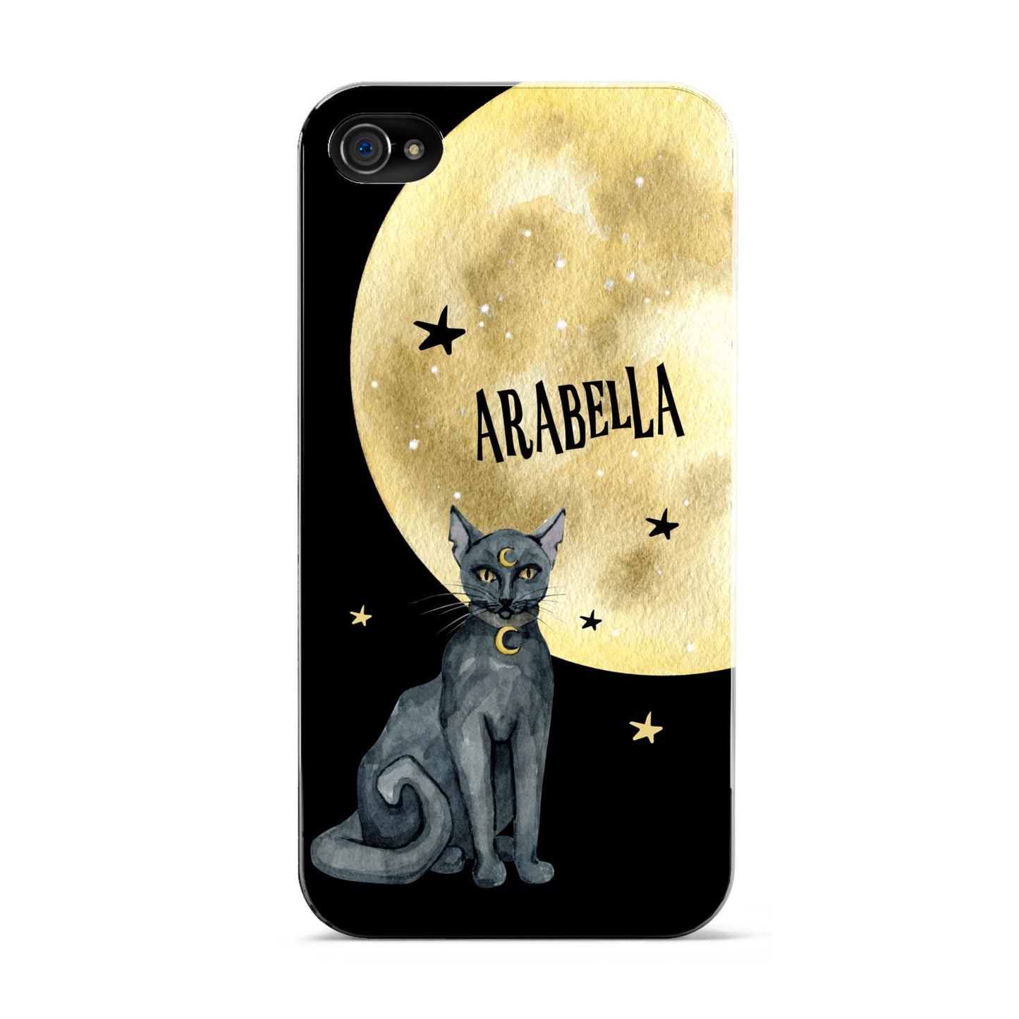 Personalised Moon Cat Halloween Apple iPhone 4s Case