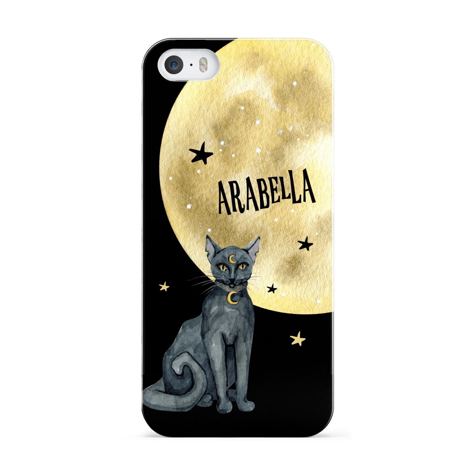 Personalised Moon Cat Halloween Apple iPhone 5 Case