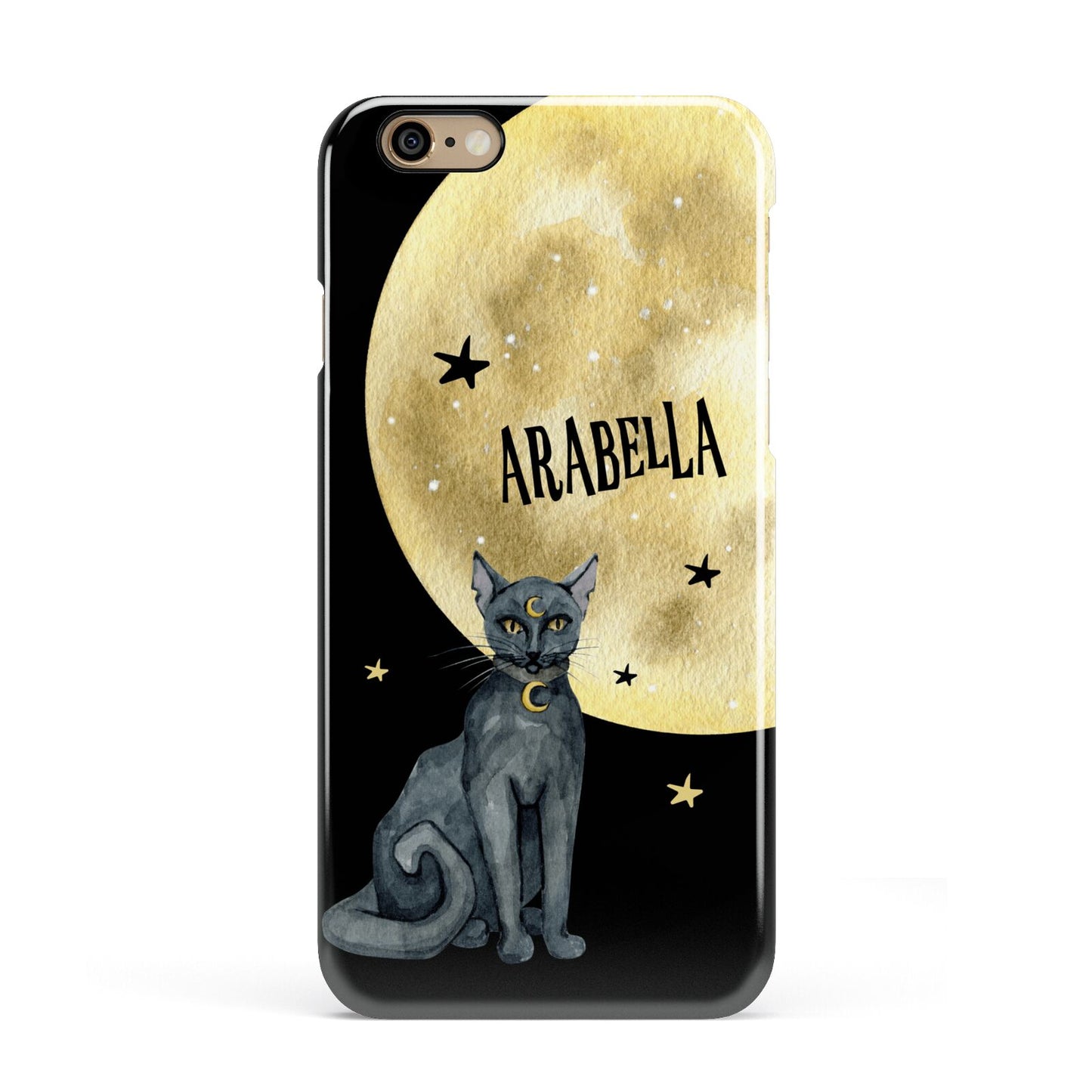 Personalised Moon Cat Halloween Apple iPhone 6 3D Snap Case