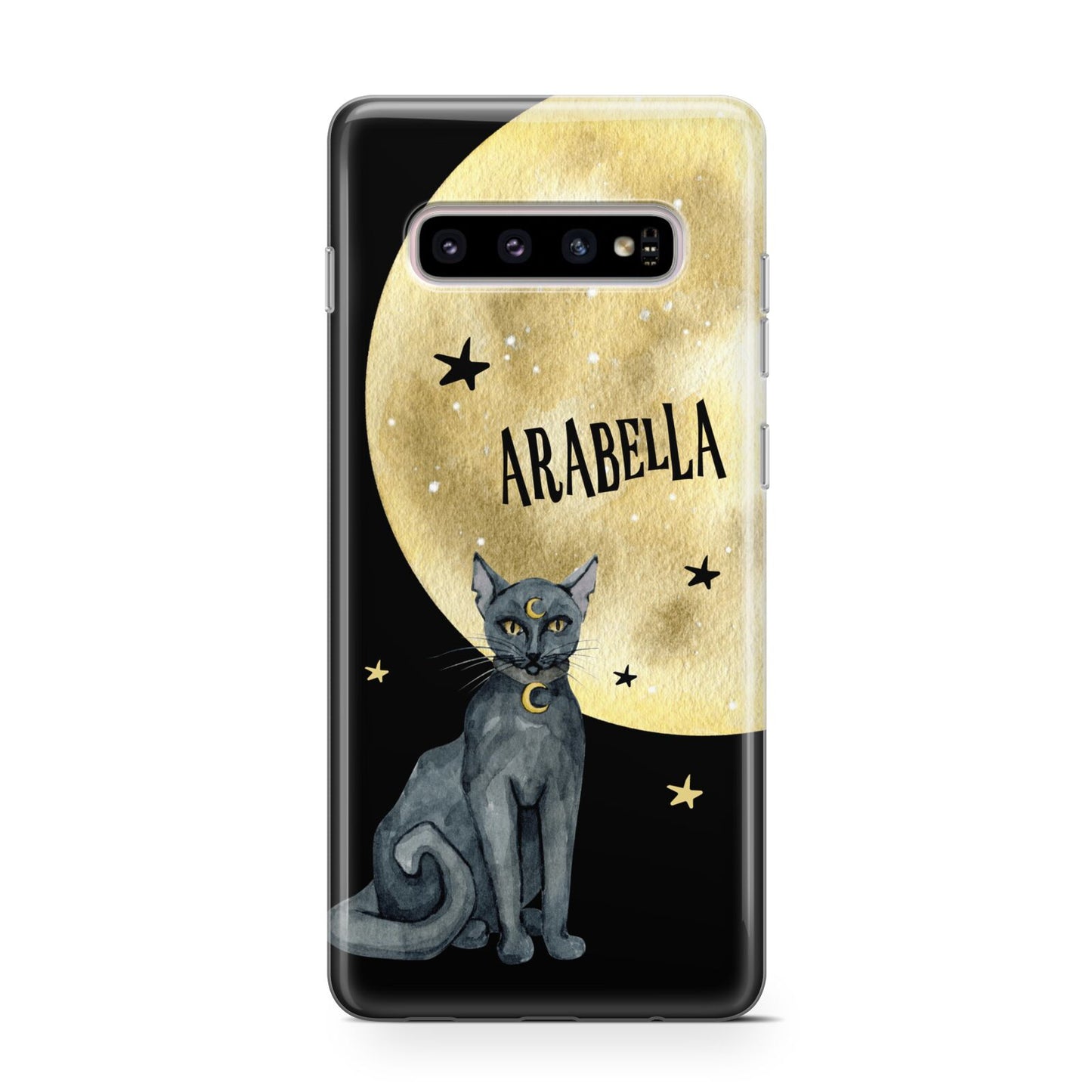 Personalised Moon Cat Halloween Protective Samsung Galaxy Case