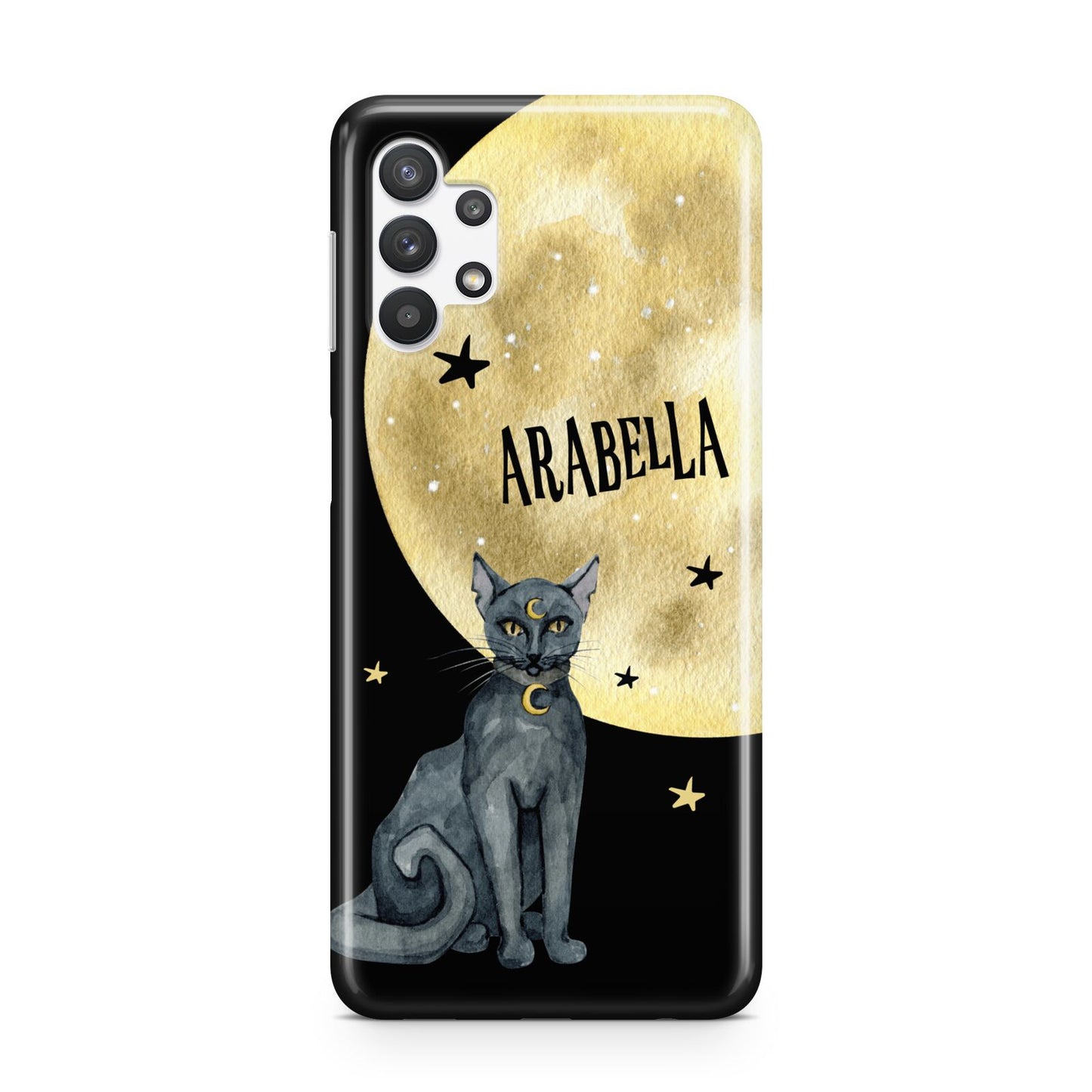 Personalised Moon Cat Halloween Samsung A32 5G Case