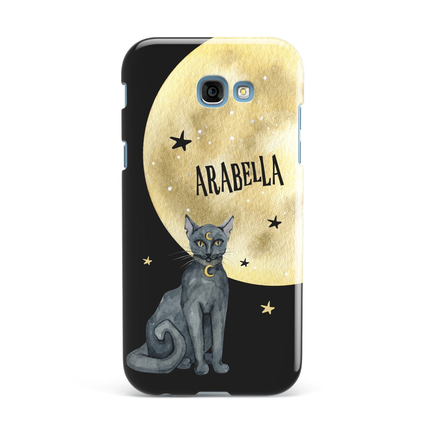 Personalised Moon Cat Halloween Samsung Galaxy A7 2017 Case