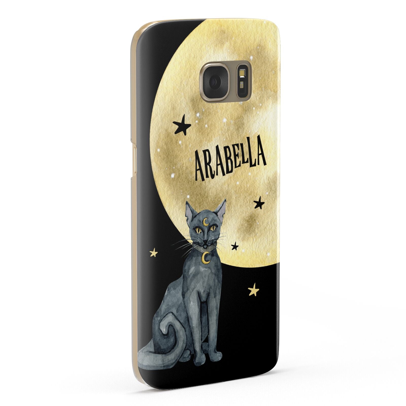 Personalised Moon Cat Halloween Samsung Galaxy Case Fourty Five Degrees