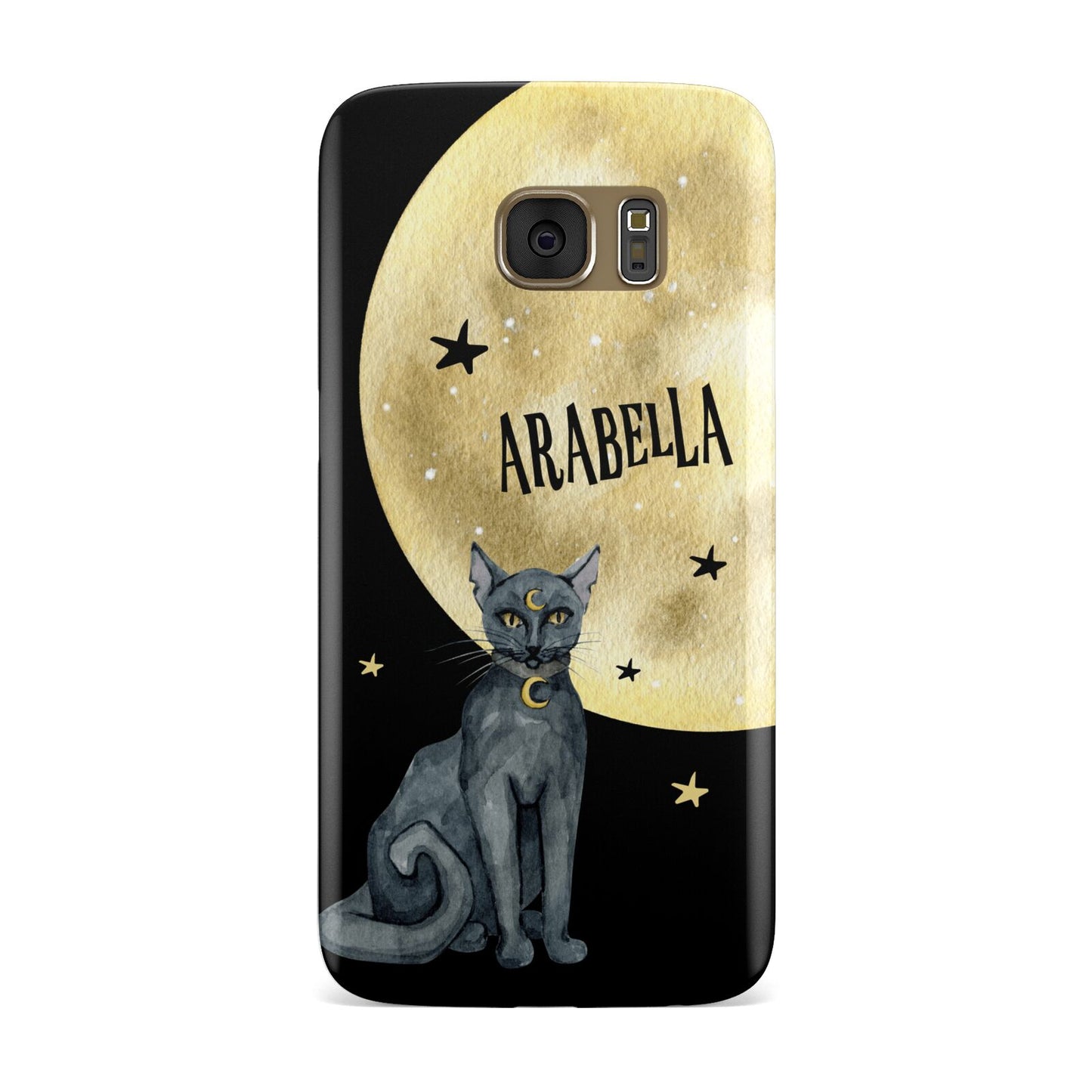 Personalised Moon Cat Halloween Samsung Galaxy Case