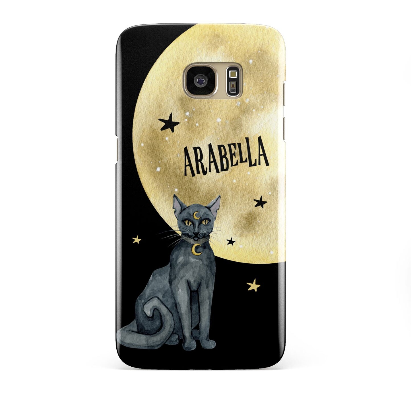 Personalised Moon Cat Halloween Samsung Galaxy S7 Edge Case