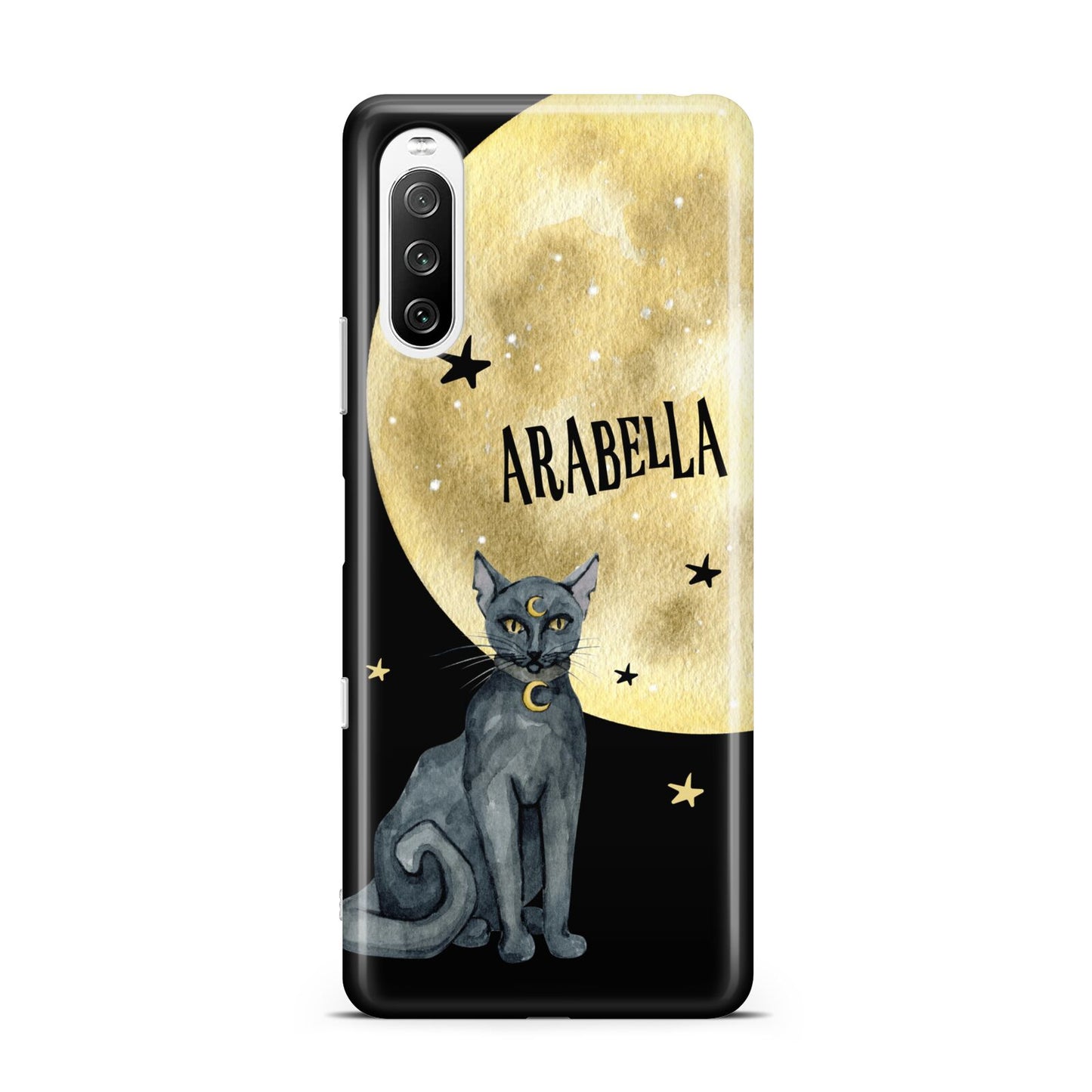 Personalised Moon Cat Halloween Sony Xperia 10 III Case