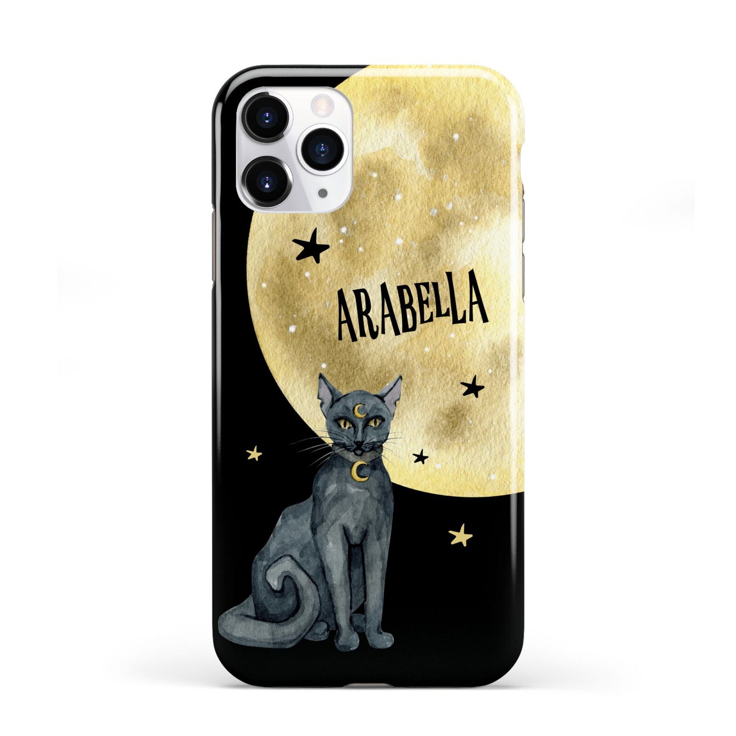 Personalised Moon Cat Halloween iPhone 11 Pro 3D Tough Case