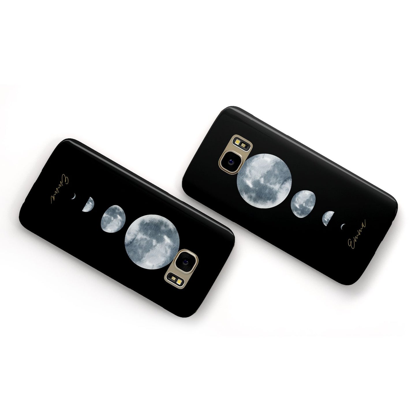 Personalised Moon Phases Samsung Galaxy Case Flat Overview