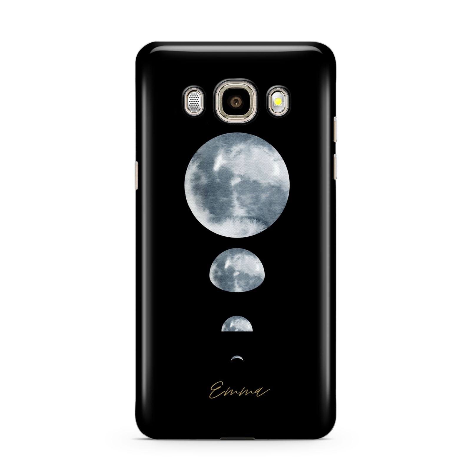 Personalised Moon Phases Samsung Galaxy J7 2016 Case on gold phone