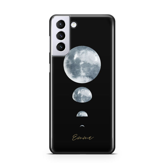 Personalised Moon Phases Samsung S21 Plus Phone Case