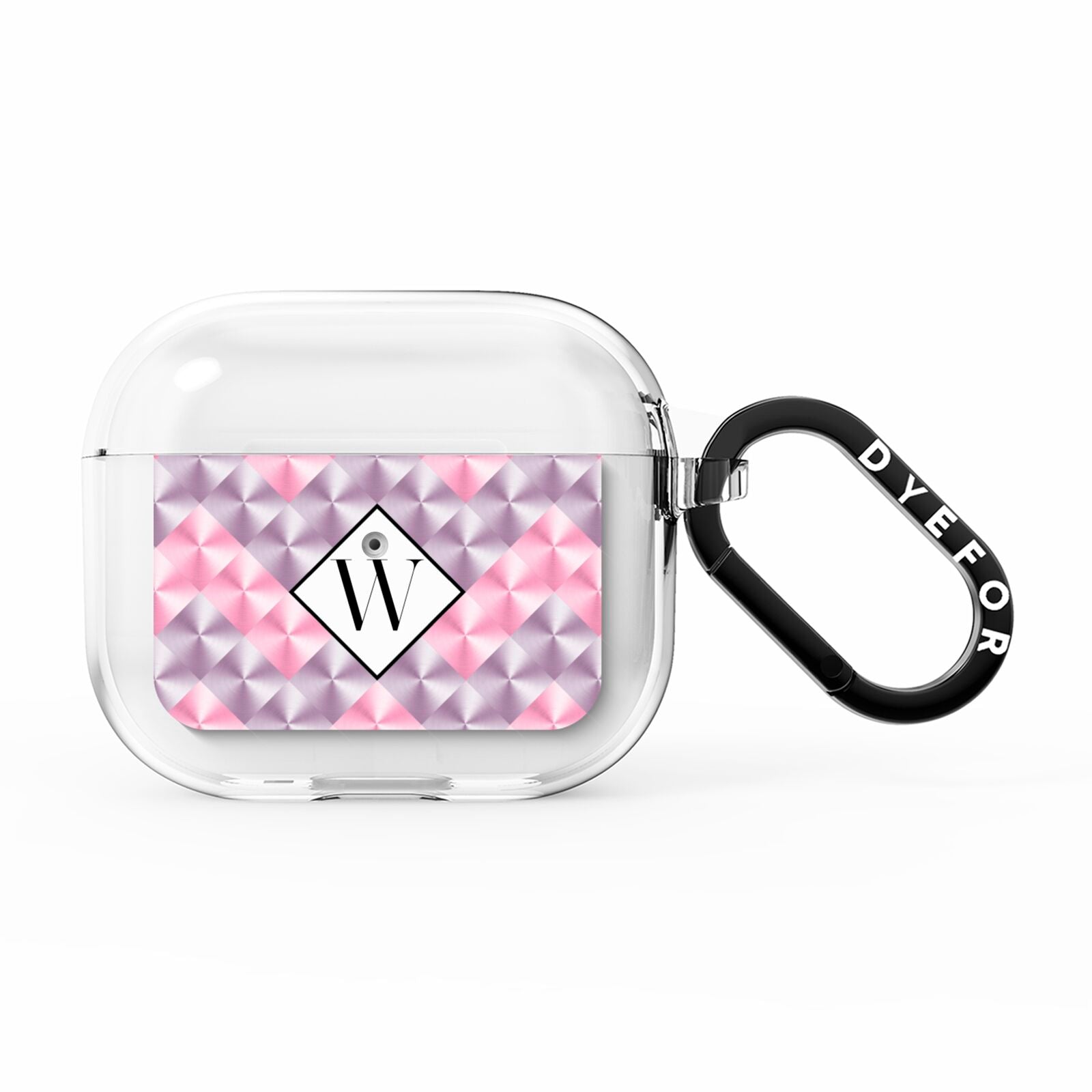 Personalised Mother Of Pearl Monogram Letter AirPods Clear Case 3rd Gen