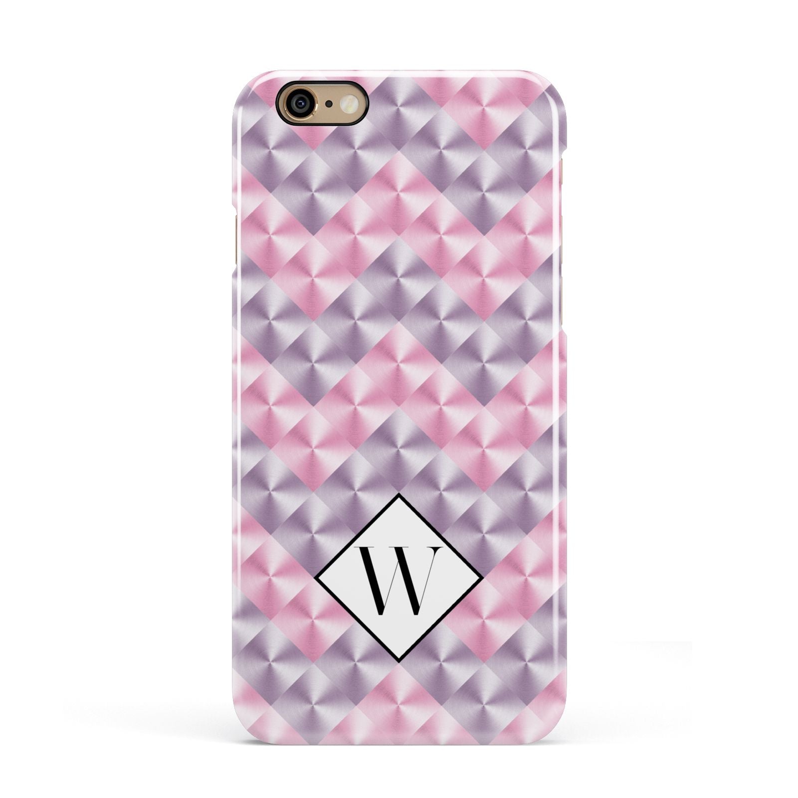 Personalised Mother Of Pearl Monogram Letter Apple iPhone 6 3D Snap Case