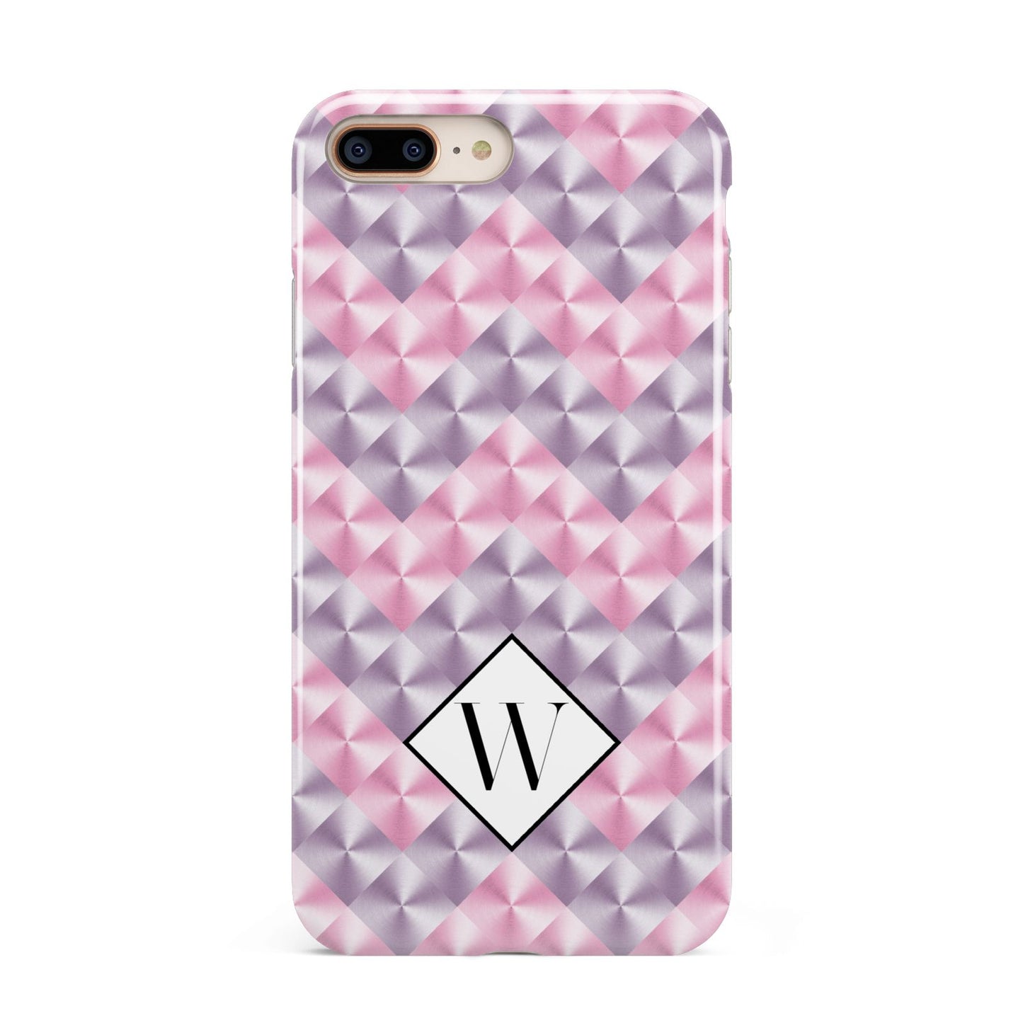 Personalised Mother Of Pearl Monogram Letter Apple iPhone 7 8 Plus 3D Tough Case