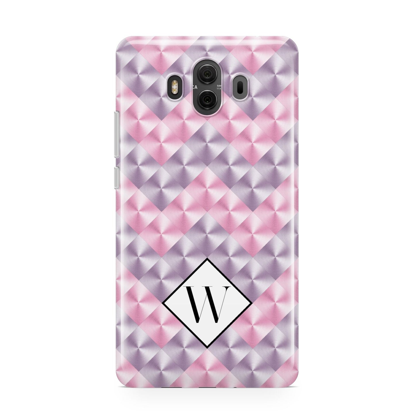 Personalised Mother Of Pearl Monogram Letter Huawei Mate 10 Protective Phone Case