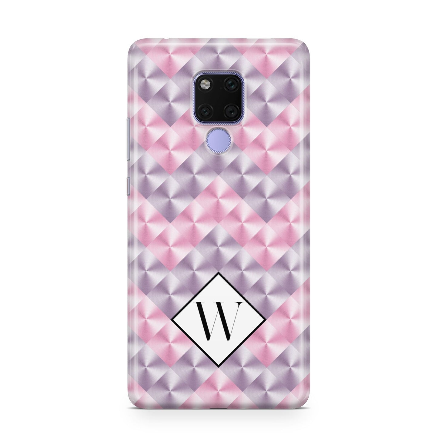 Personalised Mother Of Pearl Monogram Letter Huawei Mate 20X Phone Case