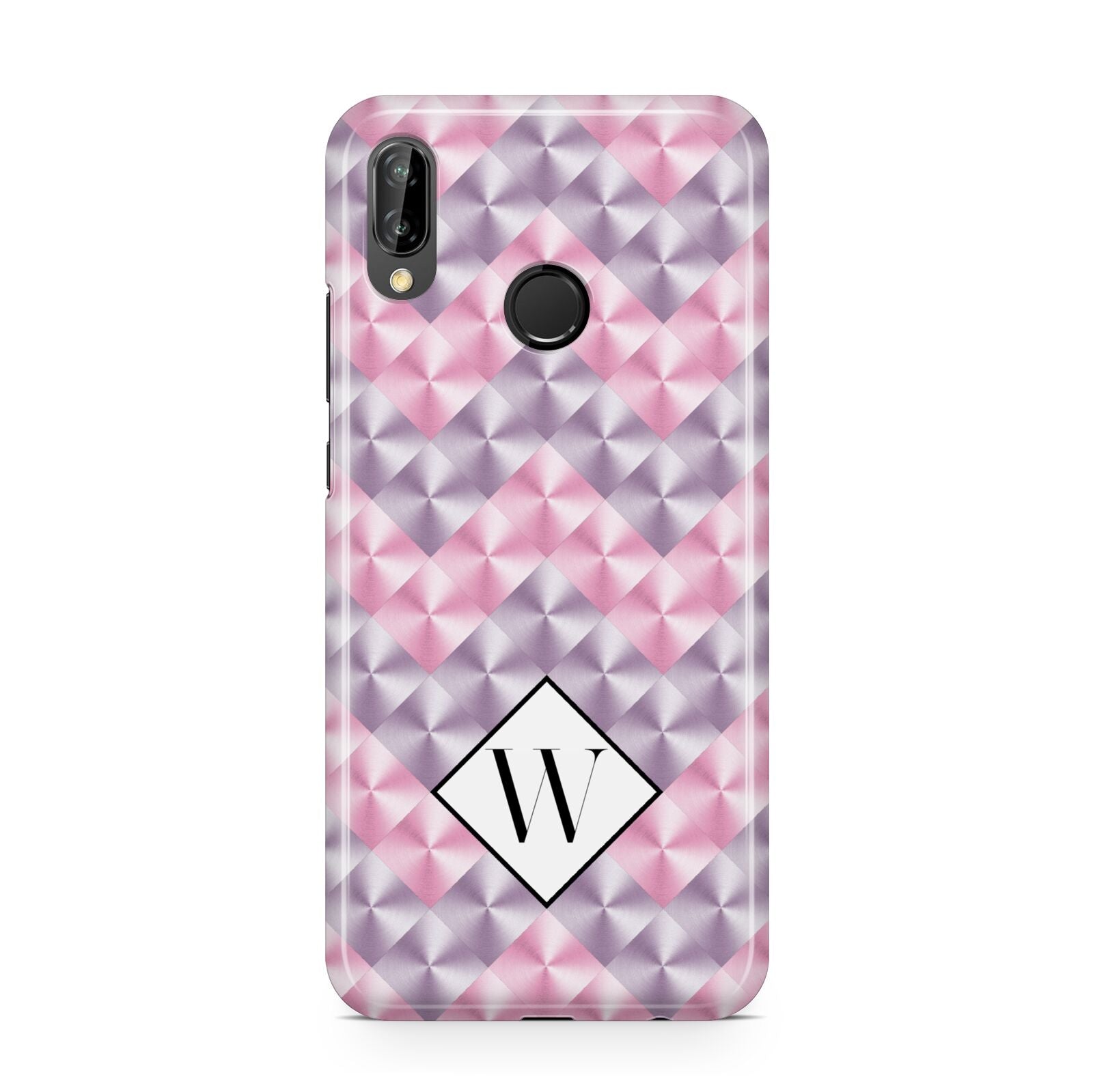 Personalised Mother Of Pearl Monogram Letter Huawei P20 Lite Phone Case