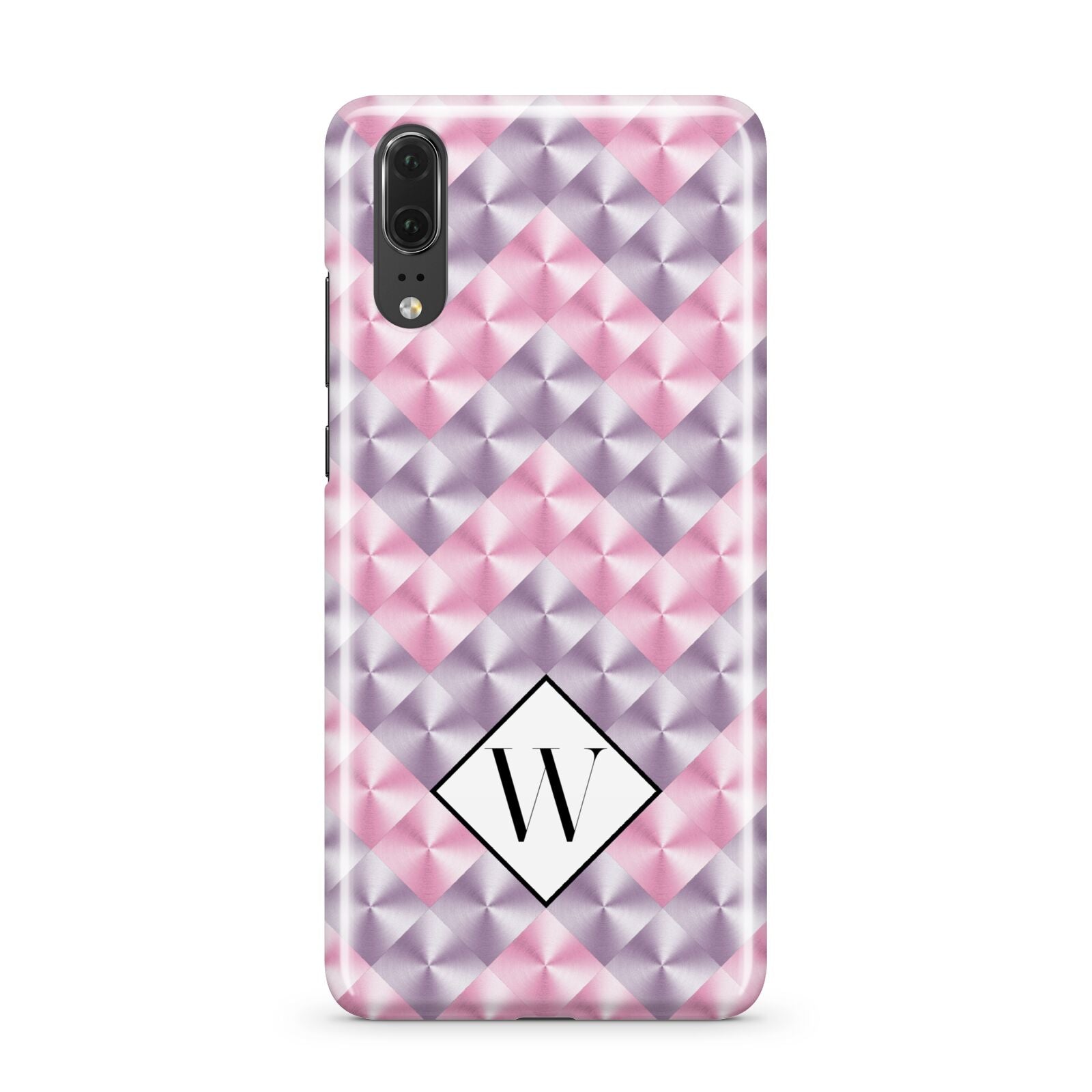 Personalised Mother Of Pearl Monogram Letter Huawei P20 Phone Case