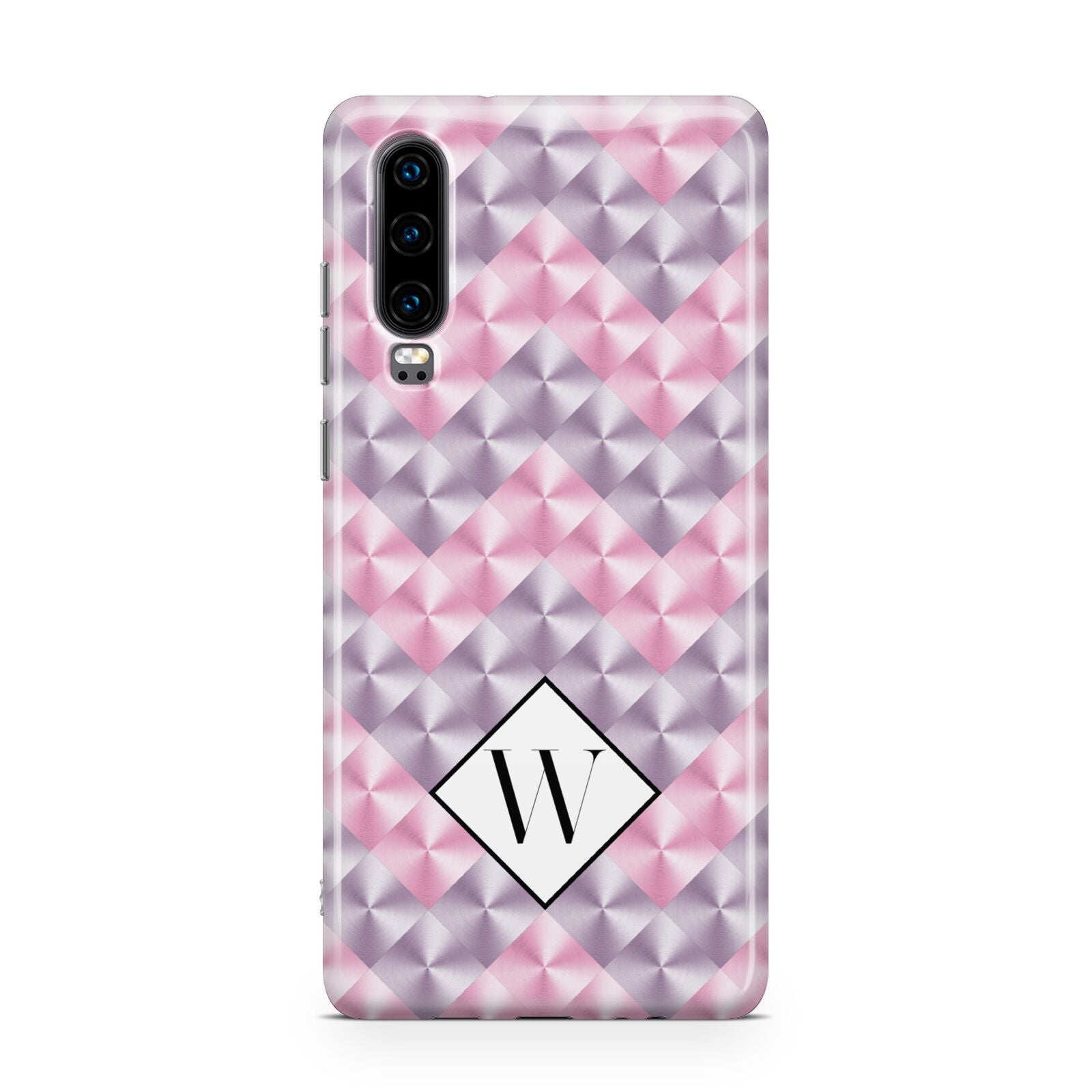 Personalised Mother Of Pearl Monogram Letter Huawei P30 Phone Case