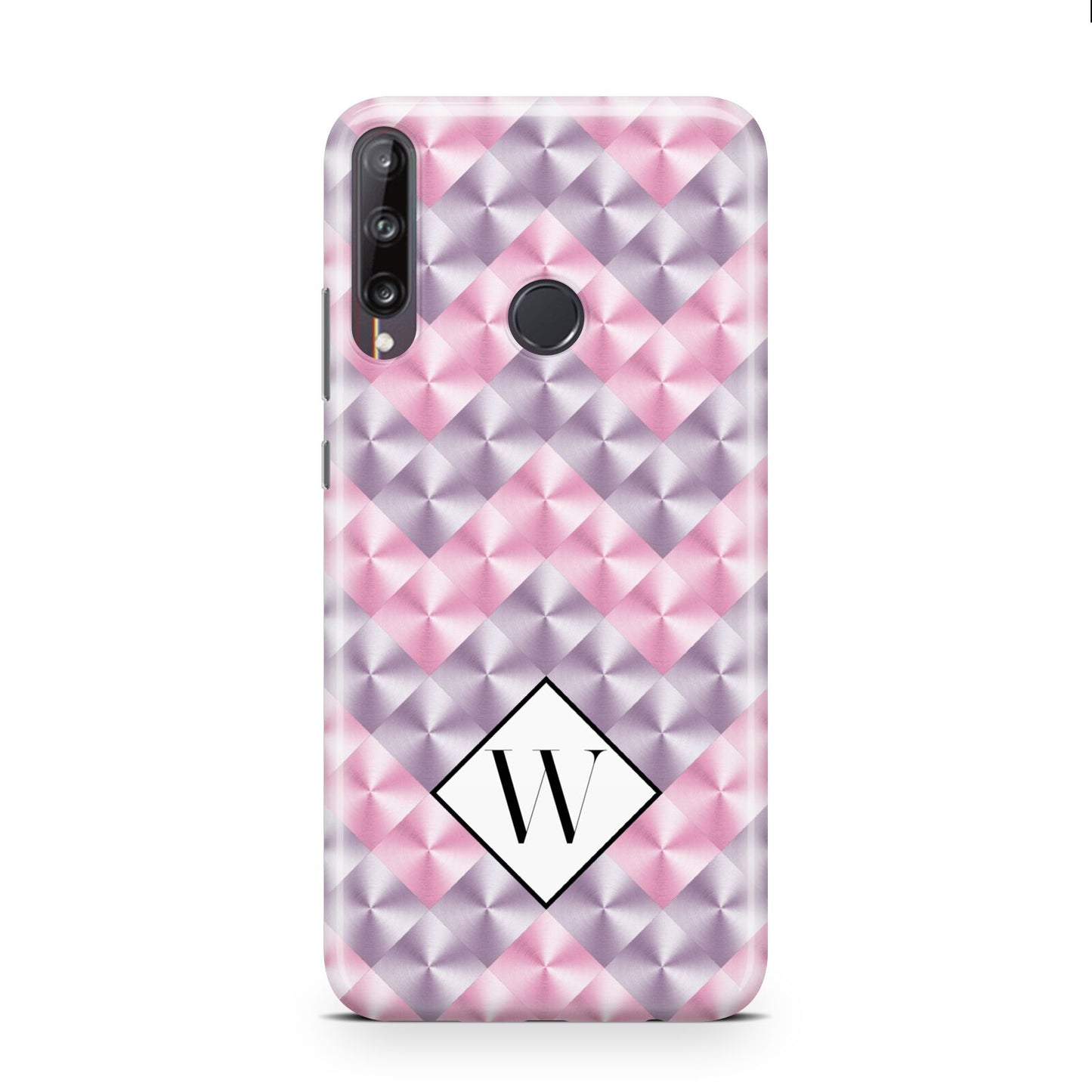 Personalised Mother Of Pearl Monogram Letter Huawei P40 Lite E Phone Case