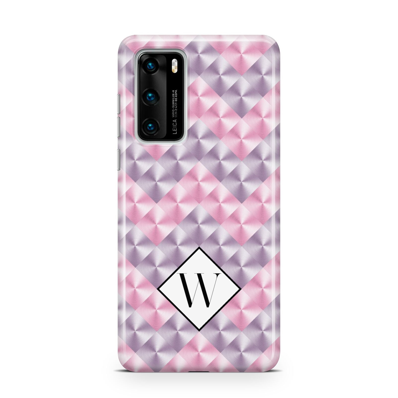 Personalised Mother Of Pearl Monogram Letter Huawei P40 Phone Case