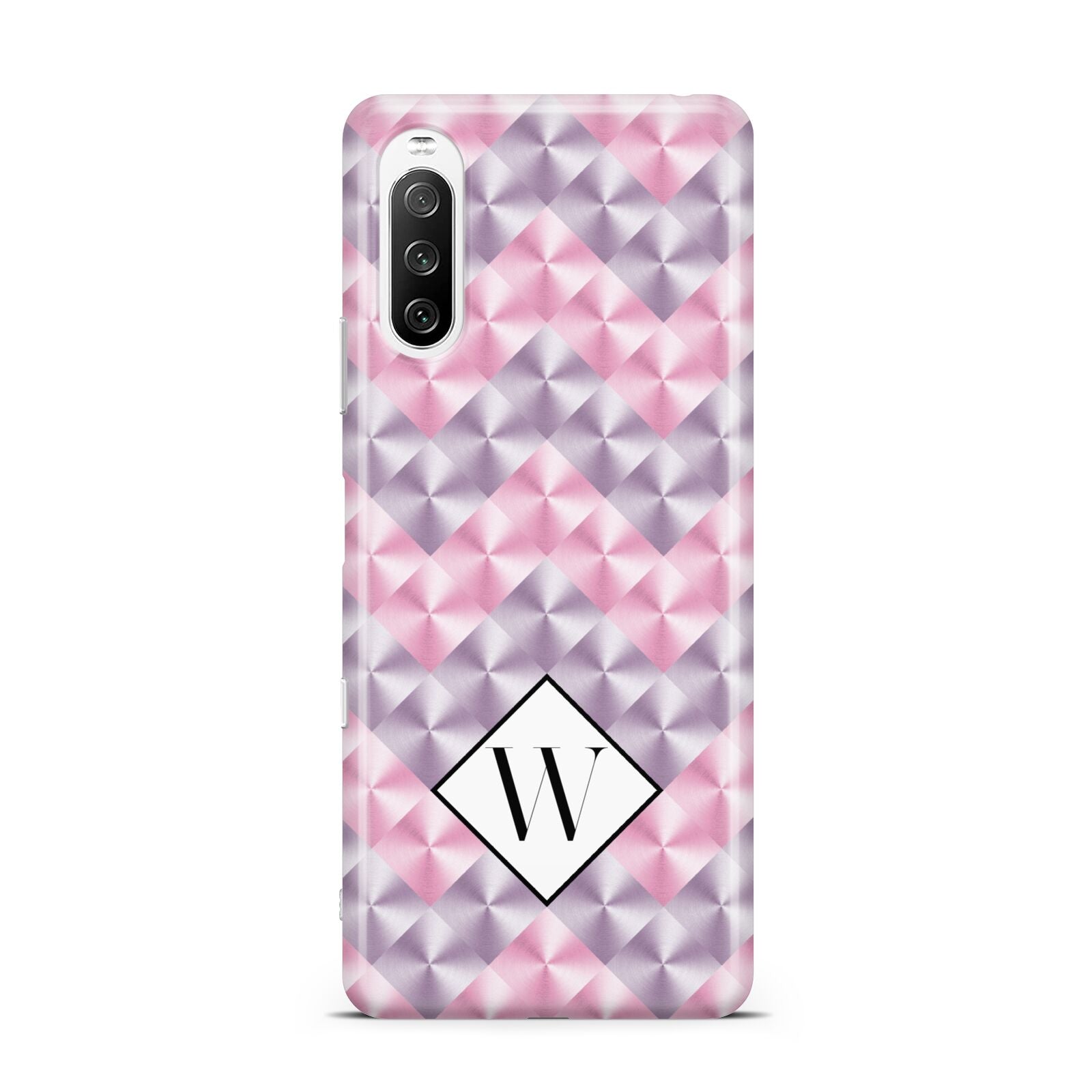 Personalised Mother Of Pearl Monogram Letter Sony Xperia 10 III Case