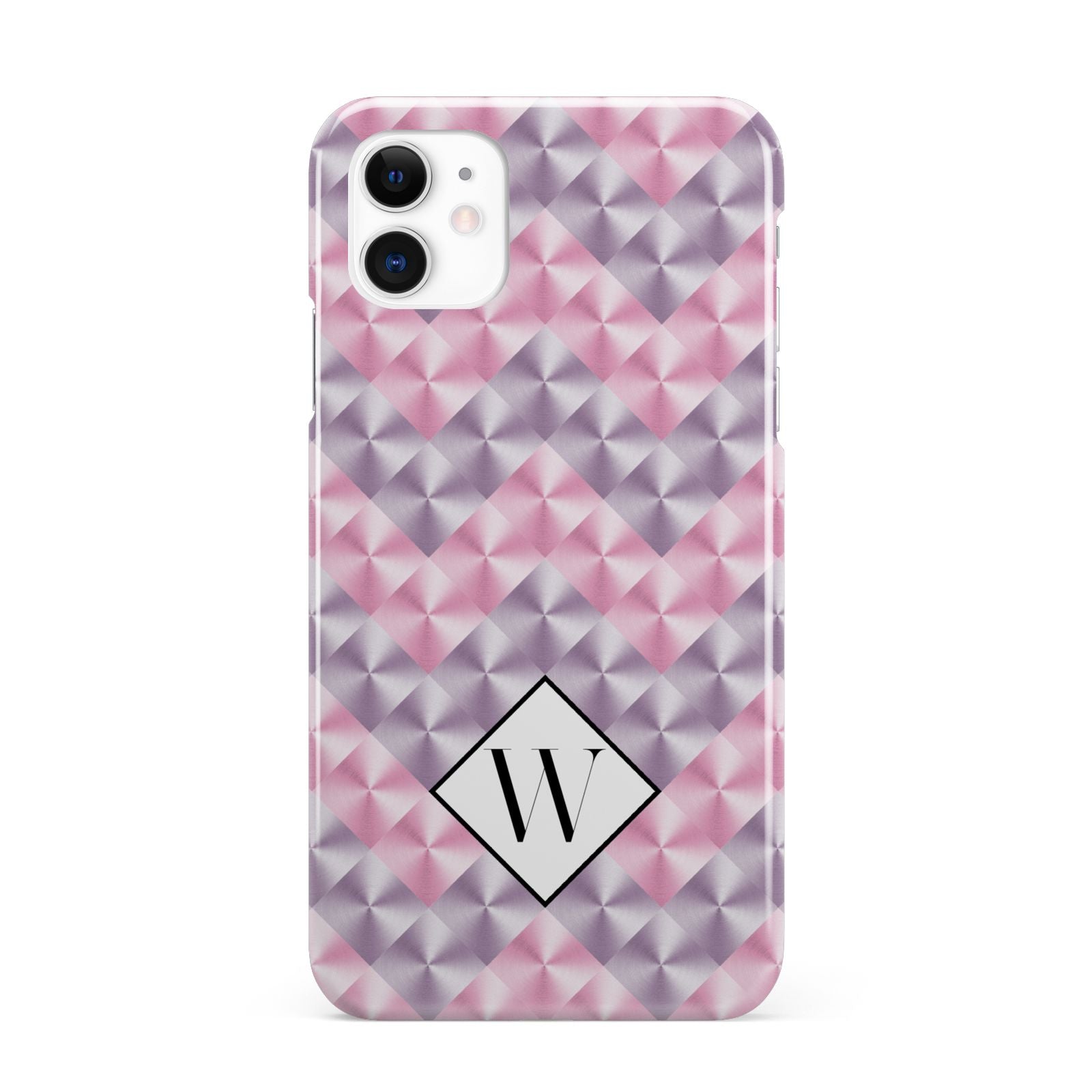 Personalised Mother Of Pearl Monogram Letter iPhone 11 3D Snap Case