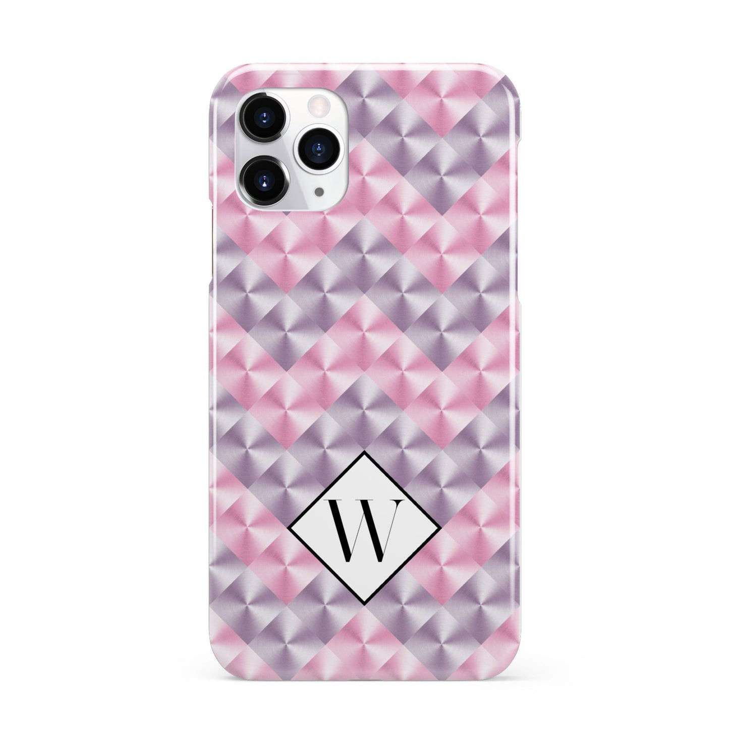 Personalised Mother Of Pearl Monogram Letter iPhone 11 Pro 3D Snap Case