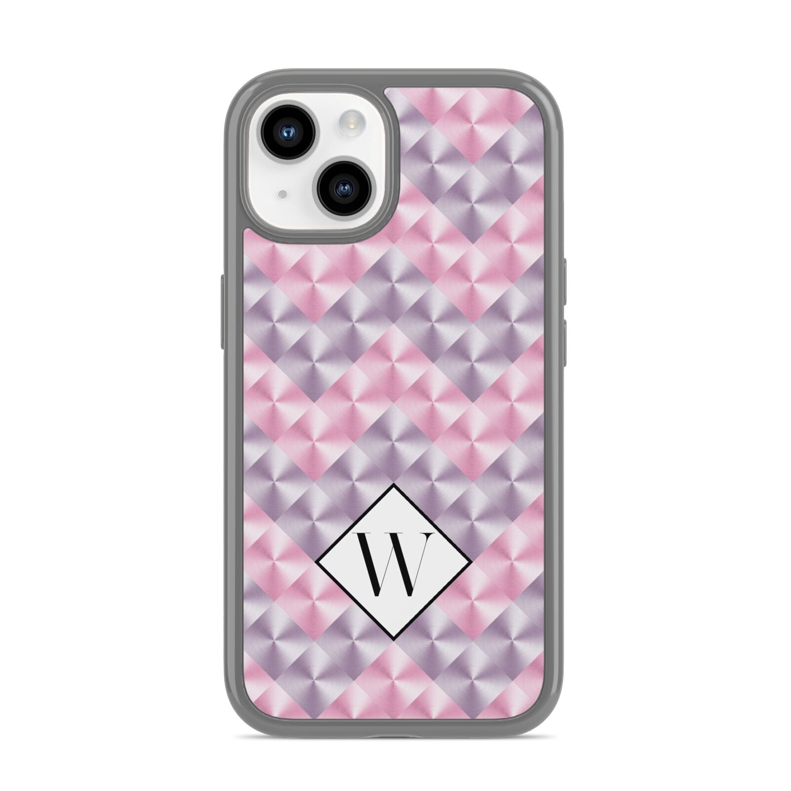 Personalised Mother Of Pearl Monogram Letter iPhone 14 Clear Tough Case Starlight