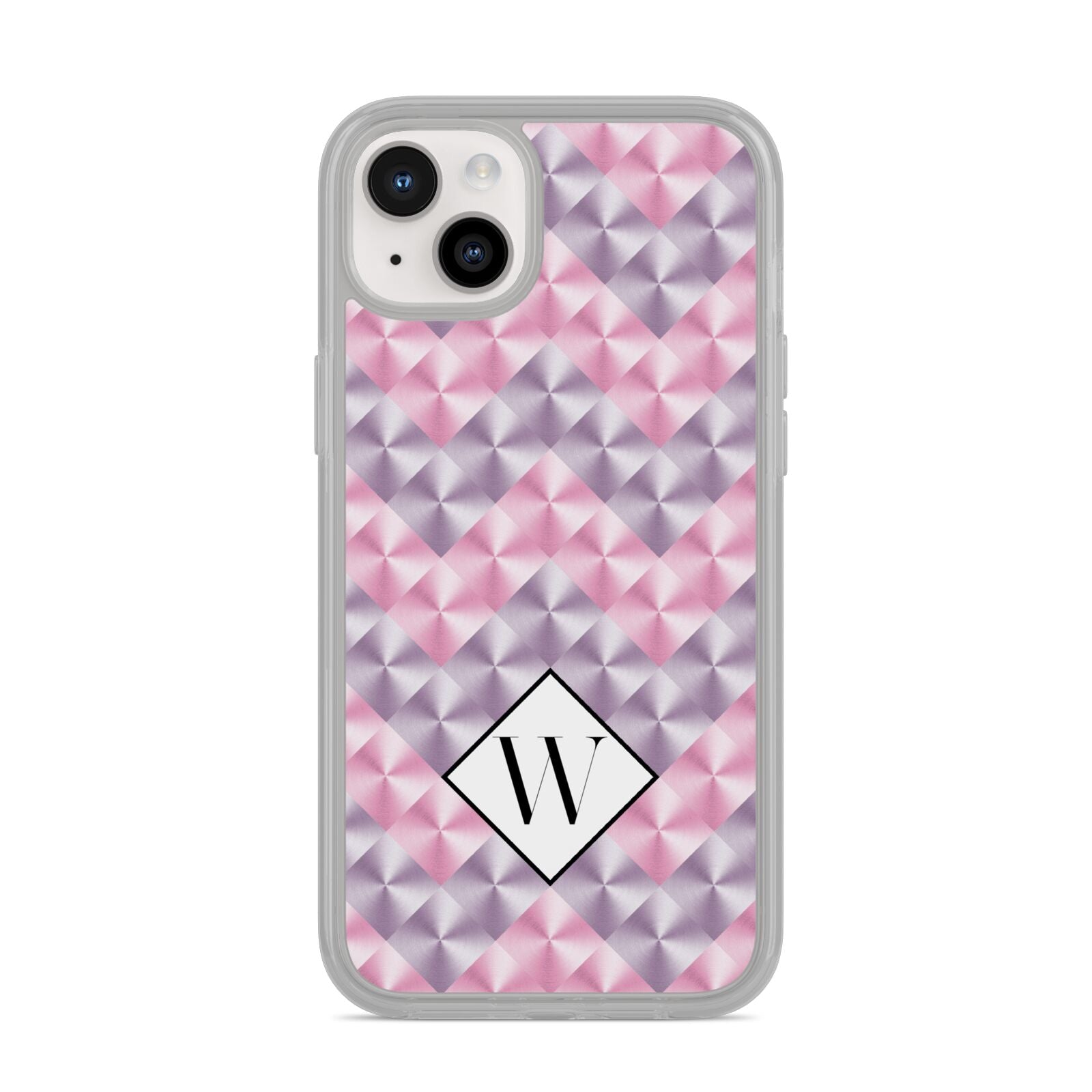 Personalised Mother Of Pearl Monogram Letter iPhone 14 Plus Clear Tough Case Starlight